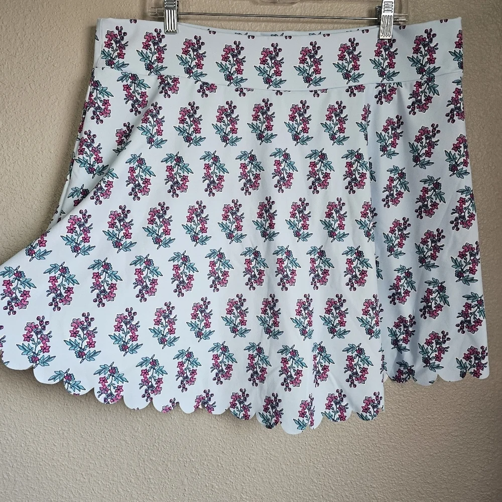 NWT J. CREW Scalloped Floral Active-Wear Skort